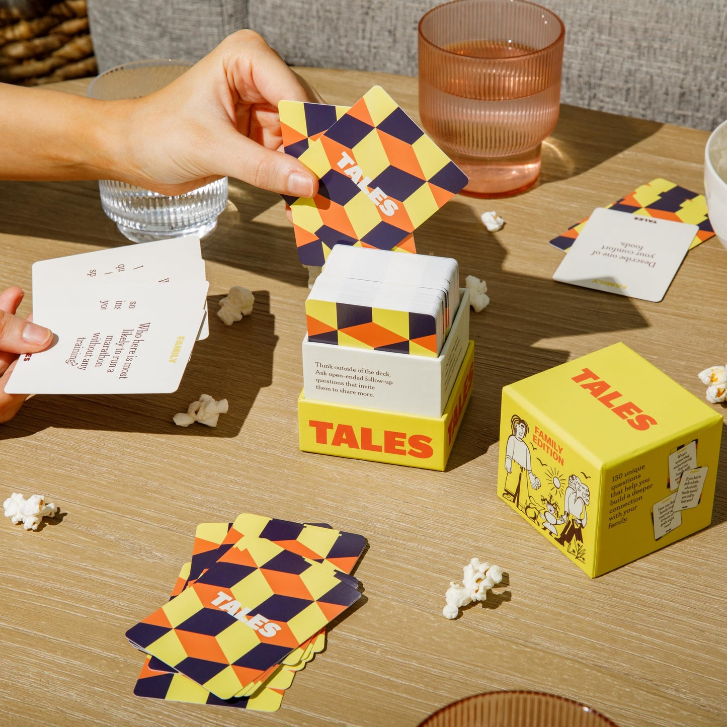 TALES 150 Conversation Cards – Family Edition for Dinners, Game Nights & Meaningful Connections