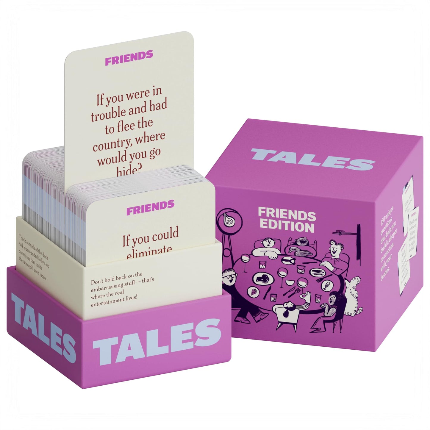 TALES Friends Edition Conversation Cards (150 Count) – Fun Card Deck for All Ages