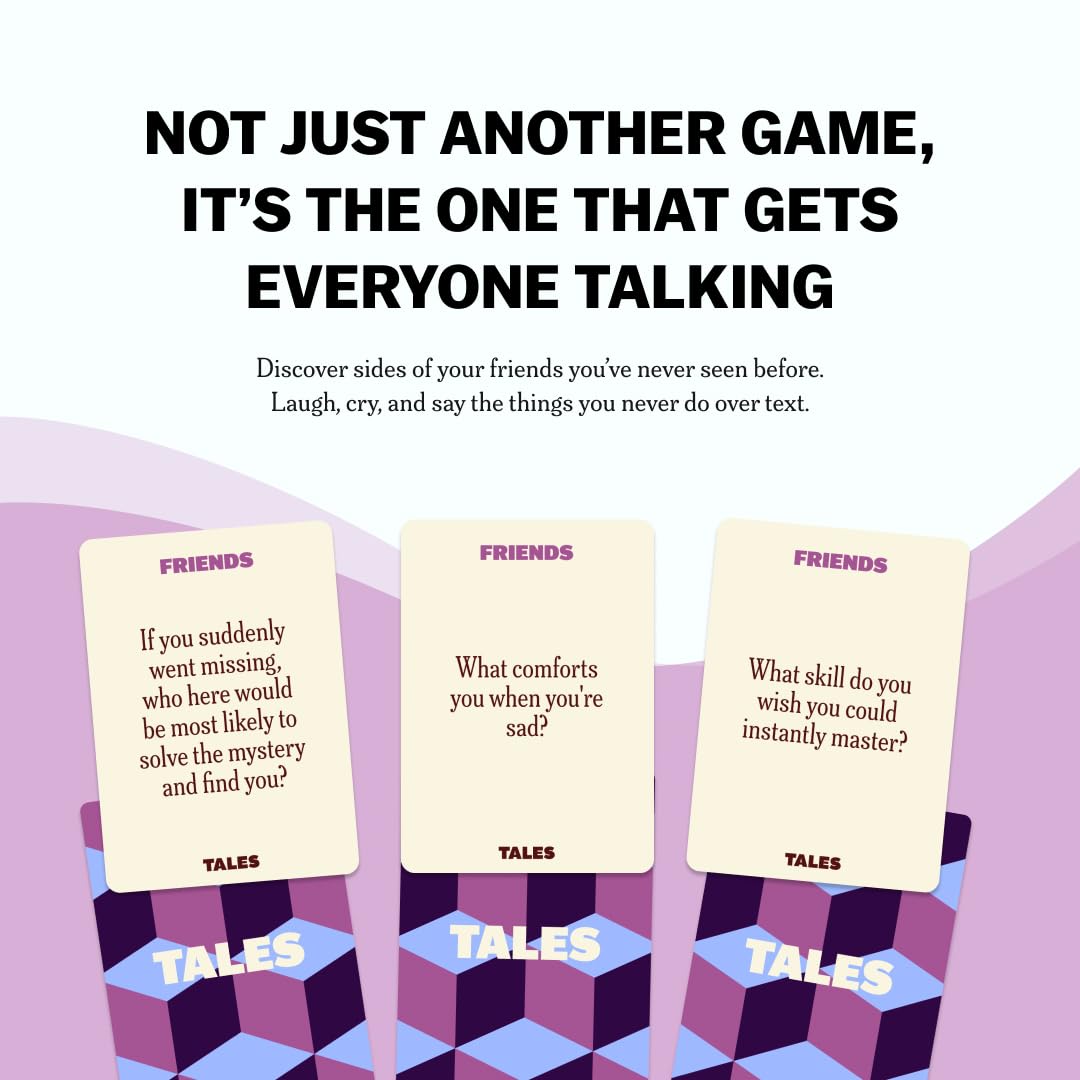 TALES Friends Edition Conversation Cards (150 Count) – Fun Card Deck for All Ages