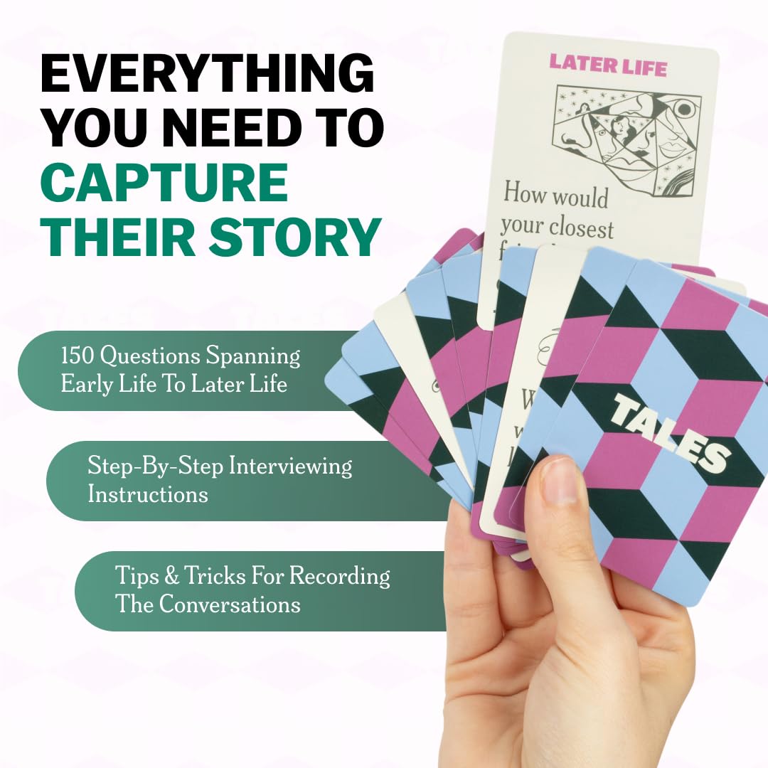 TALES 150 Life Story Interview Kit — Conversation Cards for Families & Grandparents (New Edition)