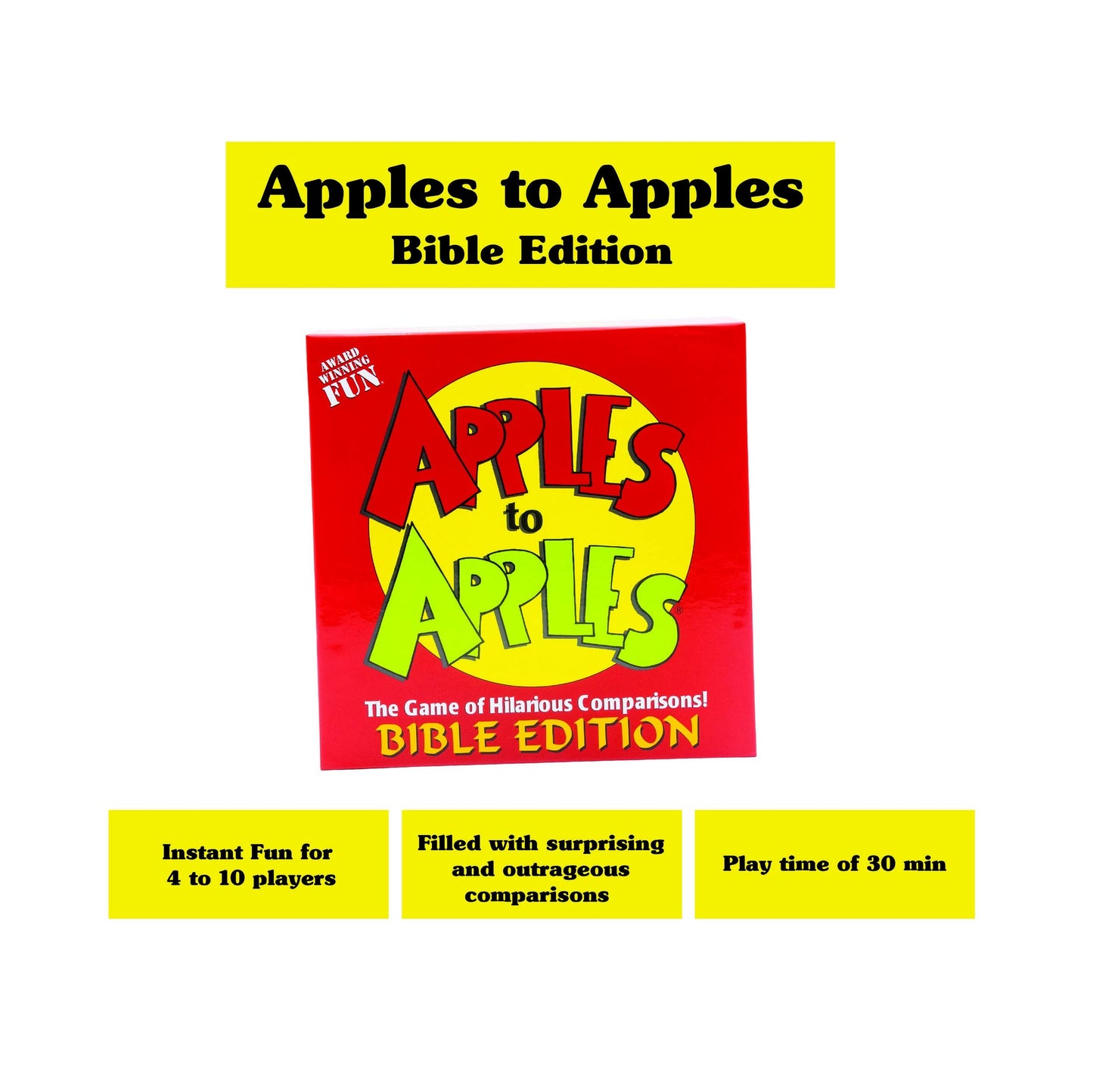 TaliCor Apples to Apples Bible Edition — Quick, Fun Bible-Themed Party Game for All Ages