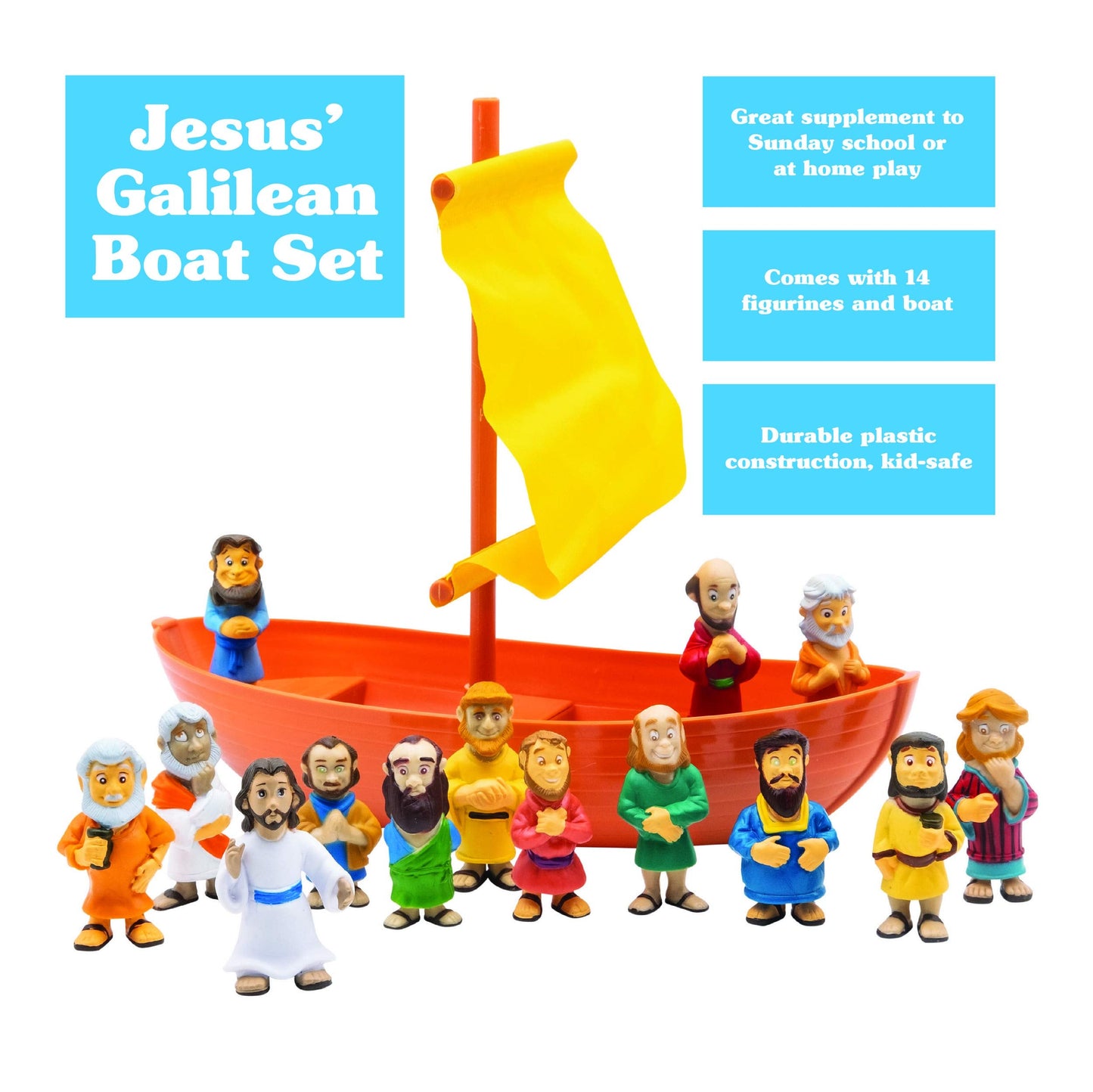 TaliCor BibleToys Tales of Glory Galilee Boat 15-Piece Playset