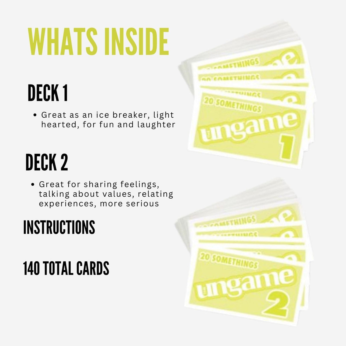 Pocket UNGAME 20 Somethings by TaliCor | Non-Competitive Card Game for Young Adults 18+