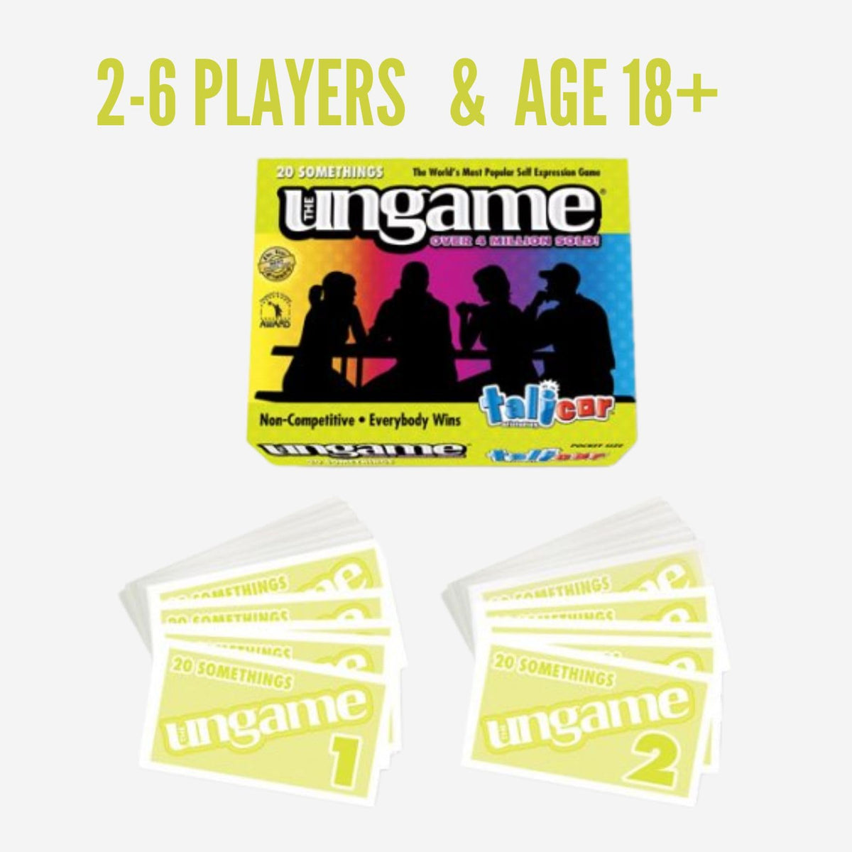 Pocket UNGAME 20 Somethings by TaliCor | Non-Competitive Card Game for Young Adults 18+