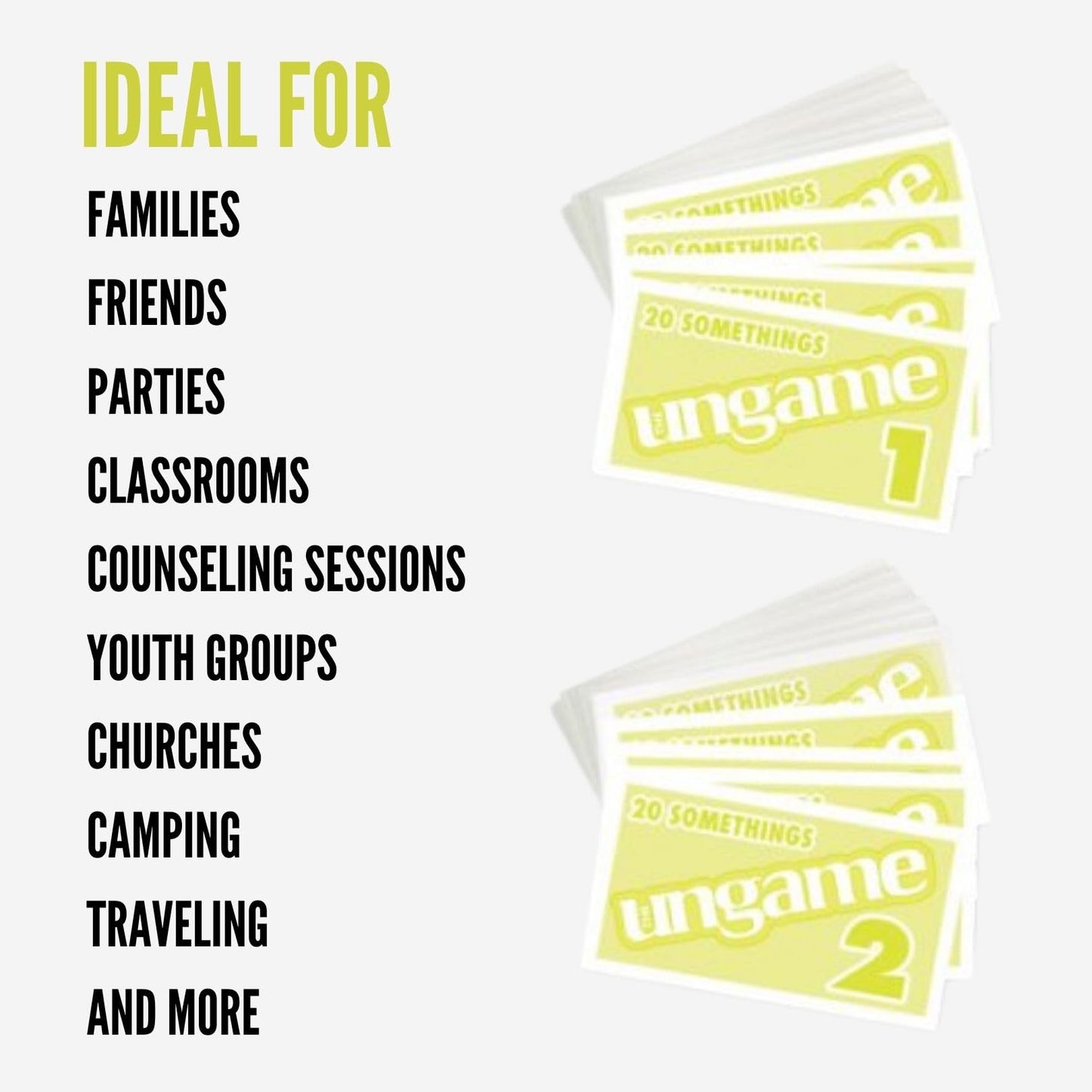 Pocket UNGAME 20 Somethings by TaliCor | Non-Competitive Card Game for Young Adults 18+