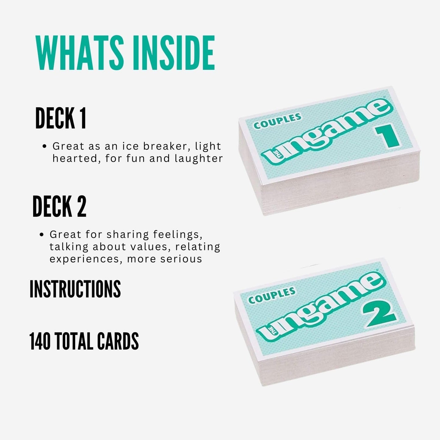 TaliCor Pocket Ungame - Couples Version | Non-Competitive Card Game for Deeper Connection