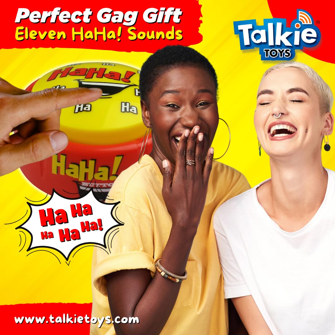 Talkie Toys Ha Ha Button - 11 Funny Sounds for Office Pranks