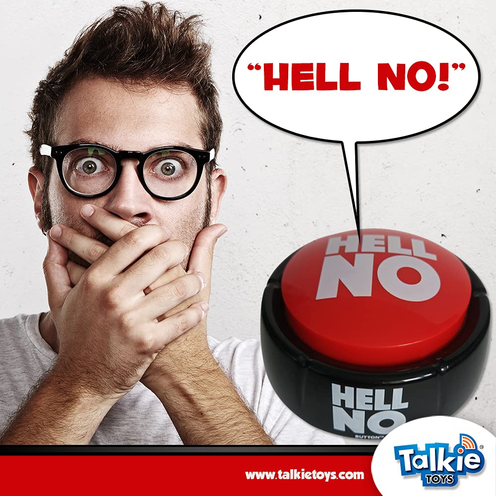 Talkie Toys Products Hell No Button – 10 Funny Sayings Sound Button