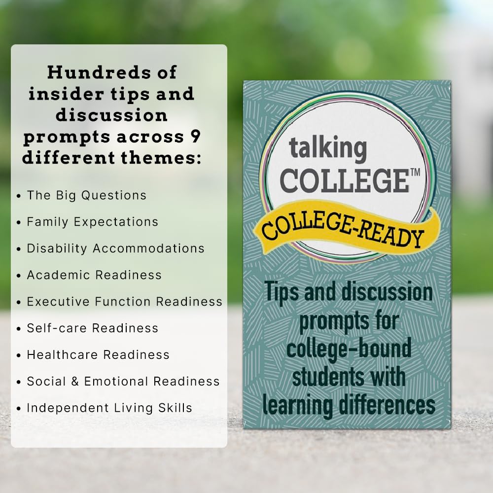 Talking College College-Ready Card Deck – Tips & Prompts for College-Bound Students with Learning Differences