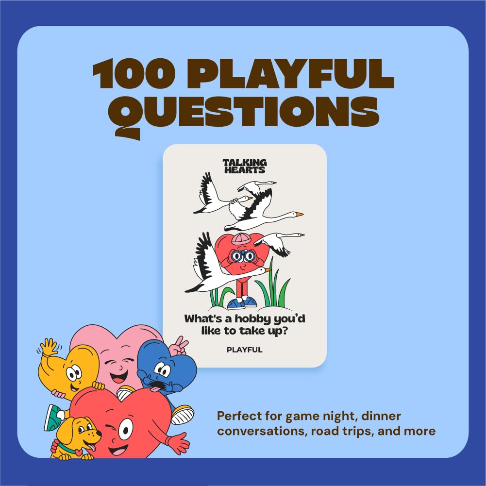 Talking Hearts Conversation Cards for Family | 200 Prompts & 20 Challenges