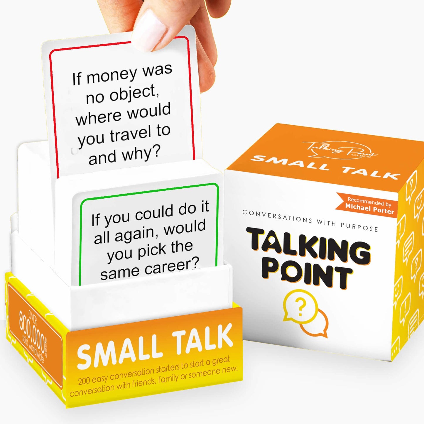 Talking Point Cards: 200 Icebreaker Conversation Cards for Meaningful Small Talk