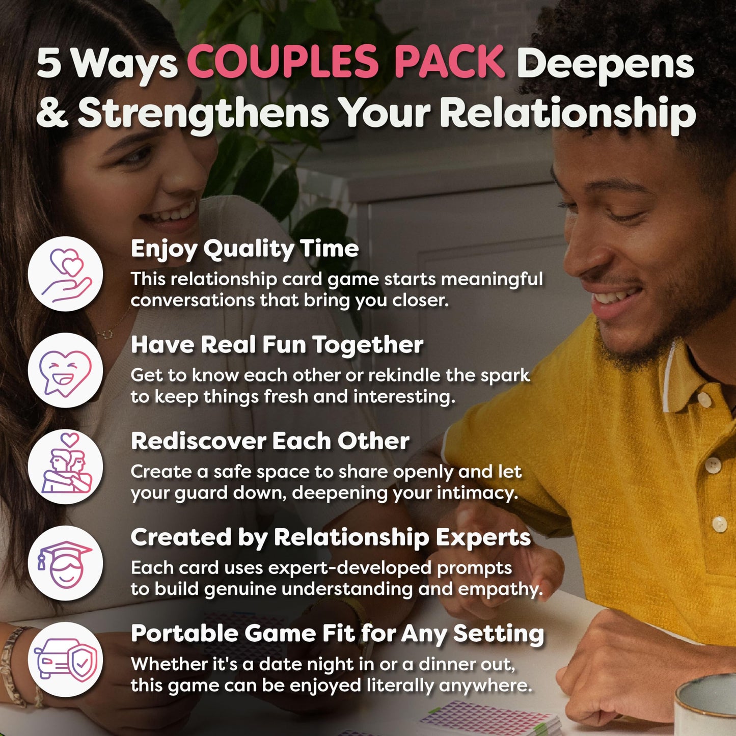 Talking Point Cards COUPLES Pack – 200 Conversation Starters for Connection & Romance