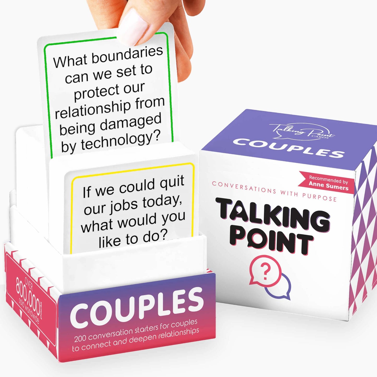 Talking Point Cards COUPLES Pack – 200 Conversation Starters for Connection & Romance