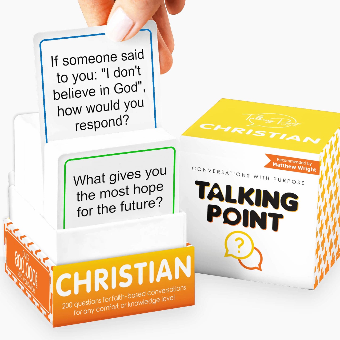 Talking Point Cards: 200 Christian Conversation Cards for Family Game Night & Bible Study