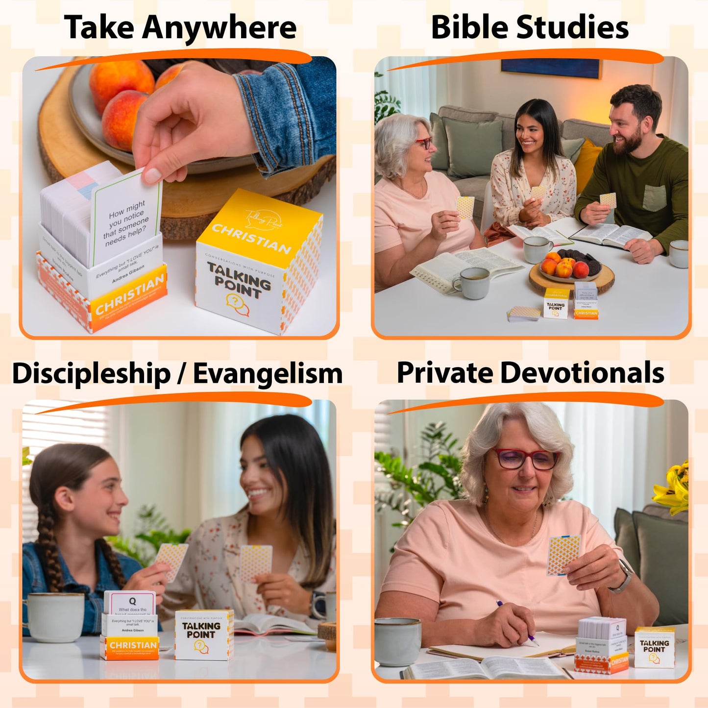 Talking Point Cards: 200 Christian Conversation Cards for Family Game Night & Bible Study