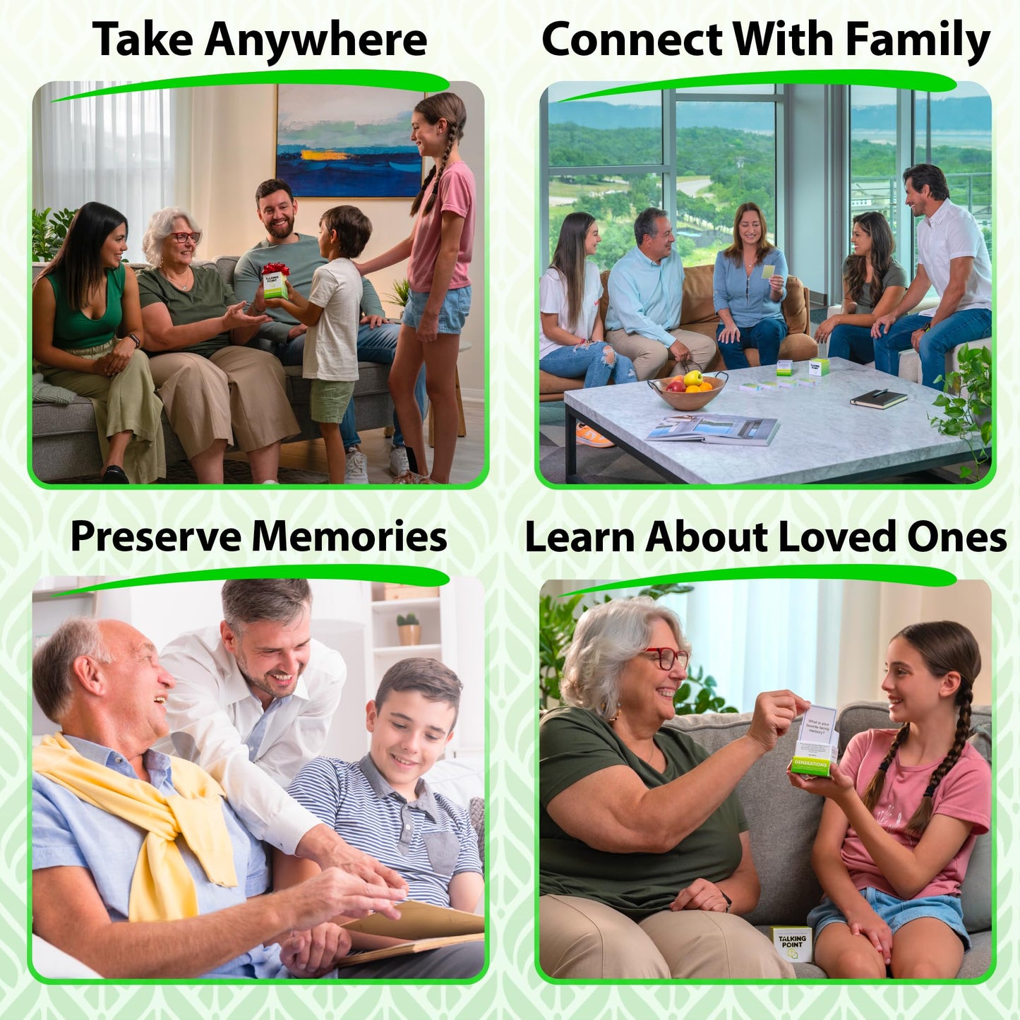 Talking Point Cards Generations Edition – 200 Deep, Fun Conversation Starters for Family Bonding