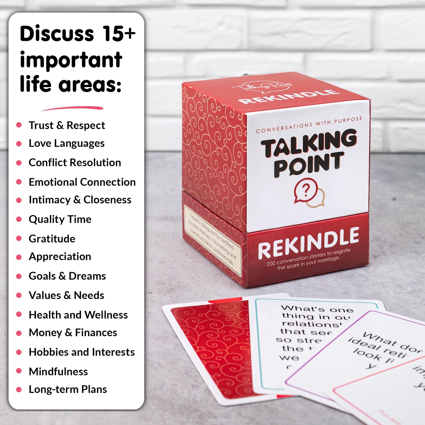 Talking Point Cards Rekindle Pack – 200 Couples Conversation Cards