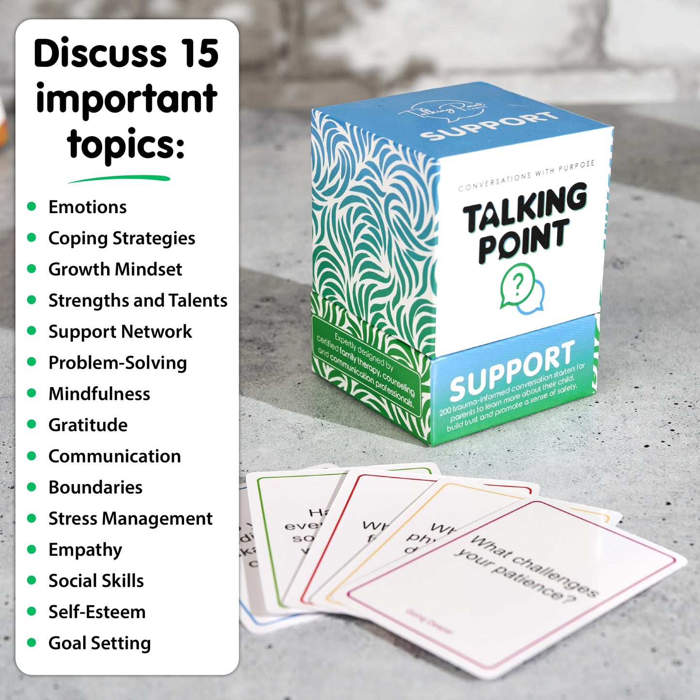 Talking Point Cards: 200 Safe, Trauma-Informed Conversation Starters for Stronger Families