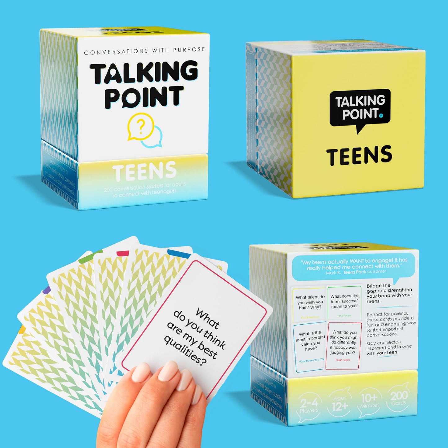 Talking Point Cards Teens Edition – 200 Conversation Cards to Build Trust & Expression