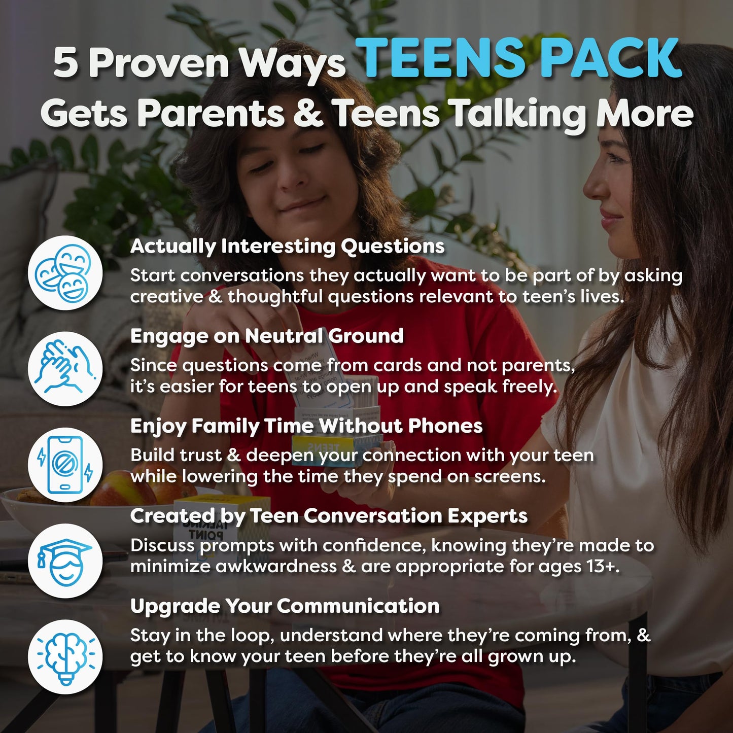 Talking Point Cards Teens Edition – 200 Conversation Cards to Build Trust & Expression