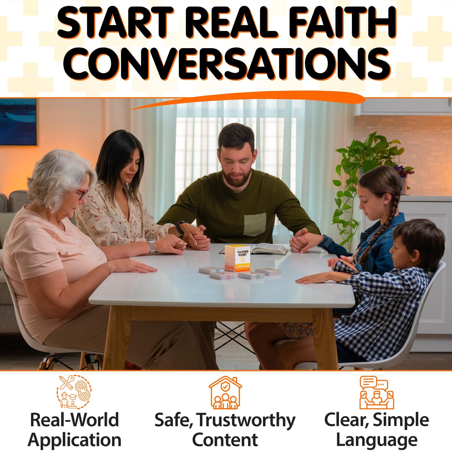 Talking Point Cards: 200 Christian Conversation Cards for Family Game Night & Bible Study