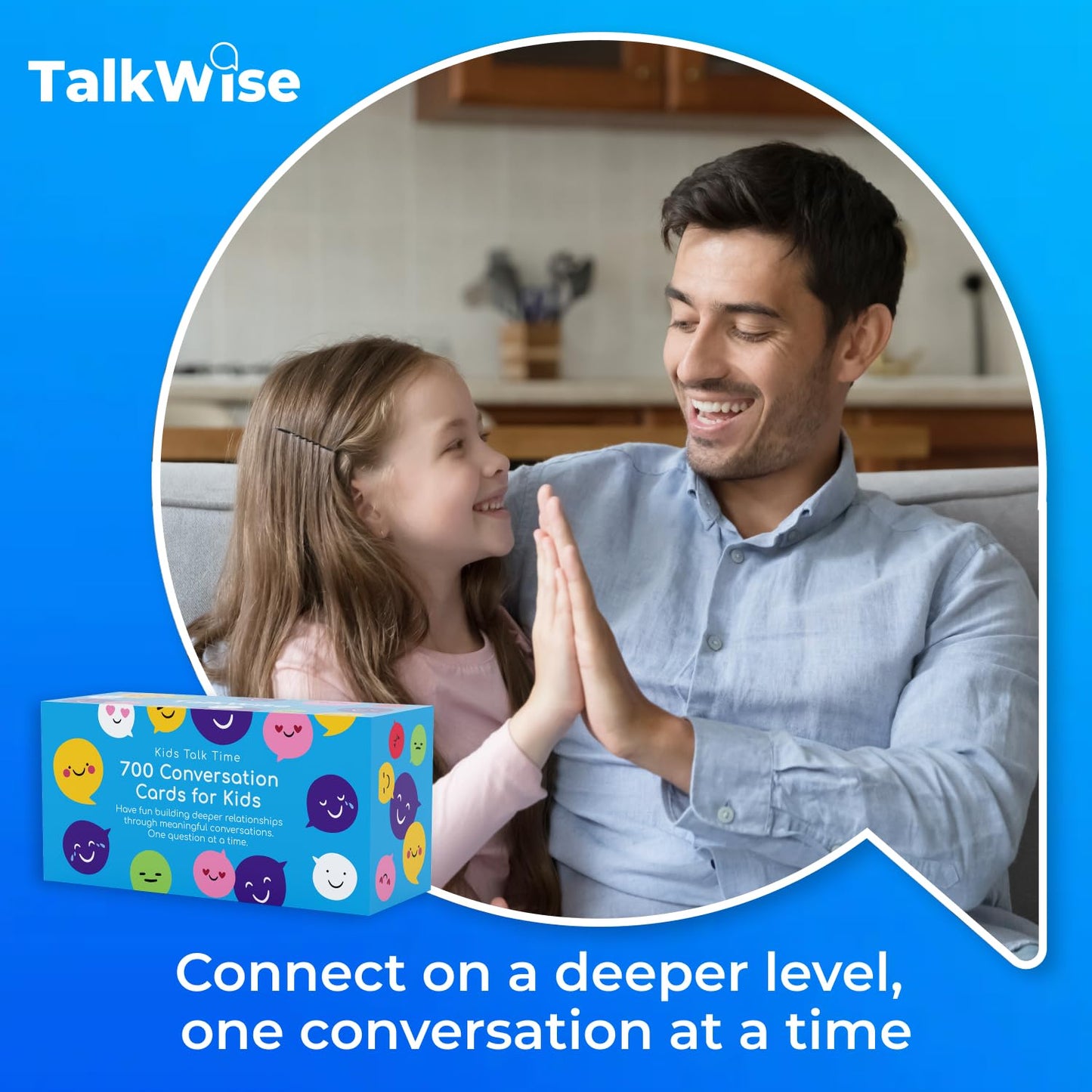 TALKWISE 700 Conversation Cards for Kids — Color-Coded 6 Topics for Family Nights