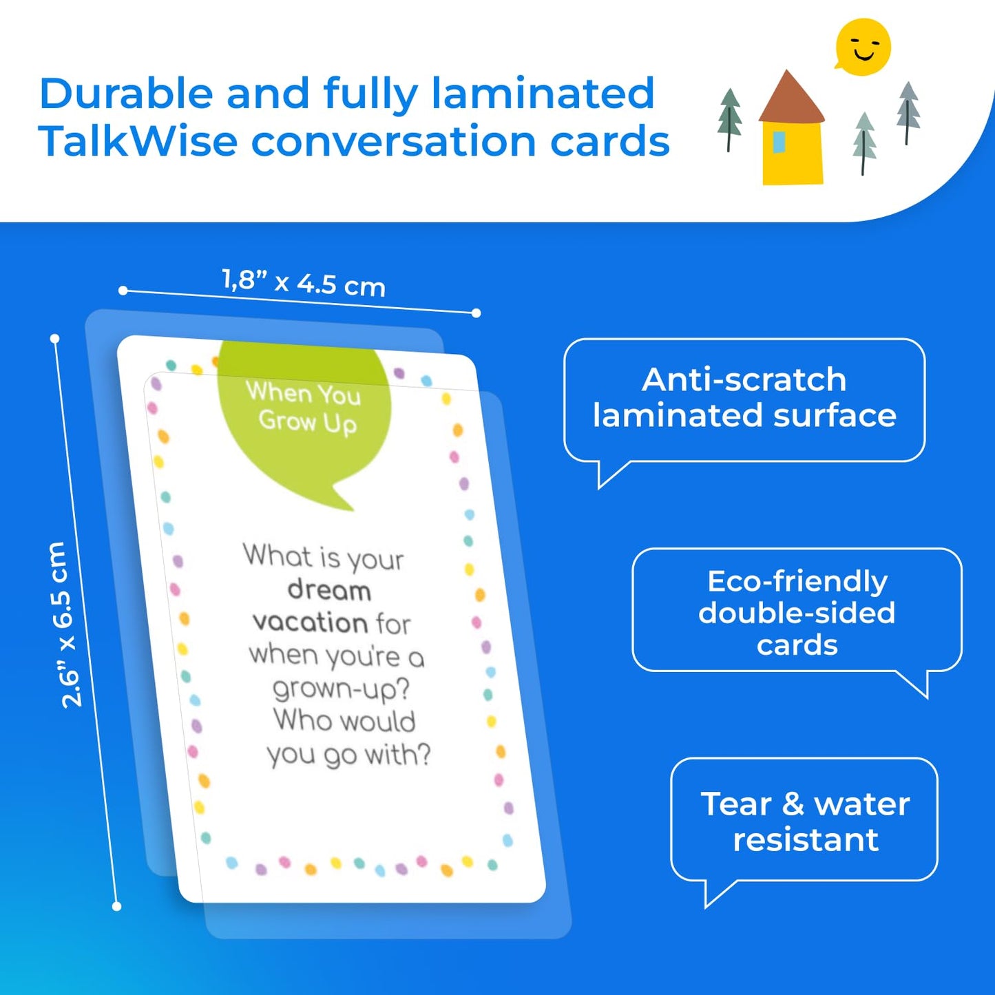 TALKWISE 700 Conversation Cards for Kids — Color-Coded 6 Topics for Family Nights