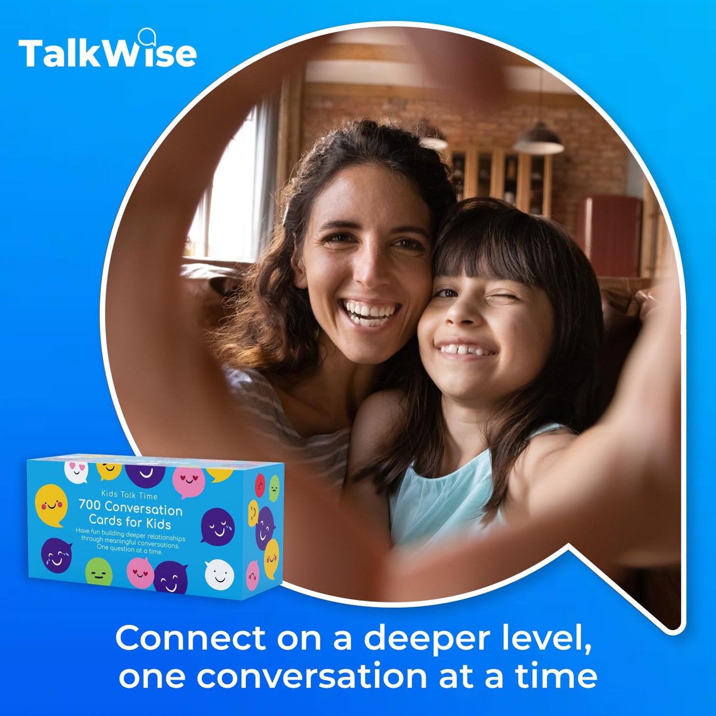 TALKWISE 700 Conversation Cards for Kids — Color-Coded 6 Topics for Family Nights