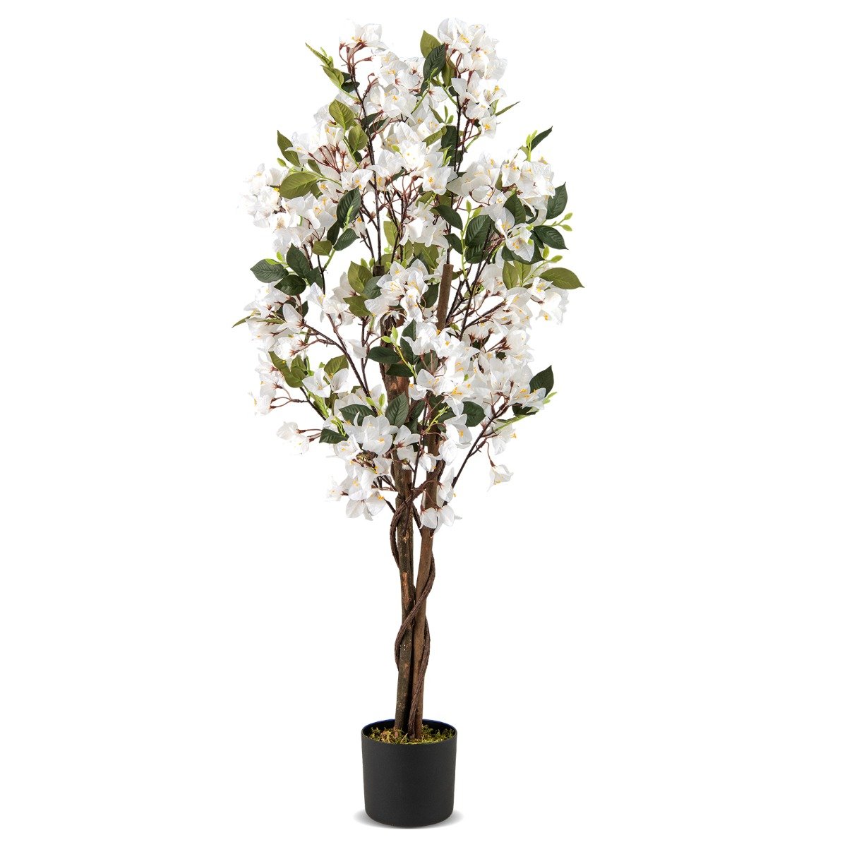 120 CM Tall Artificial Bougainvillea Tree with Blooming Flowers- Rose