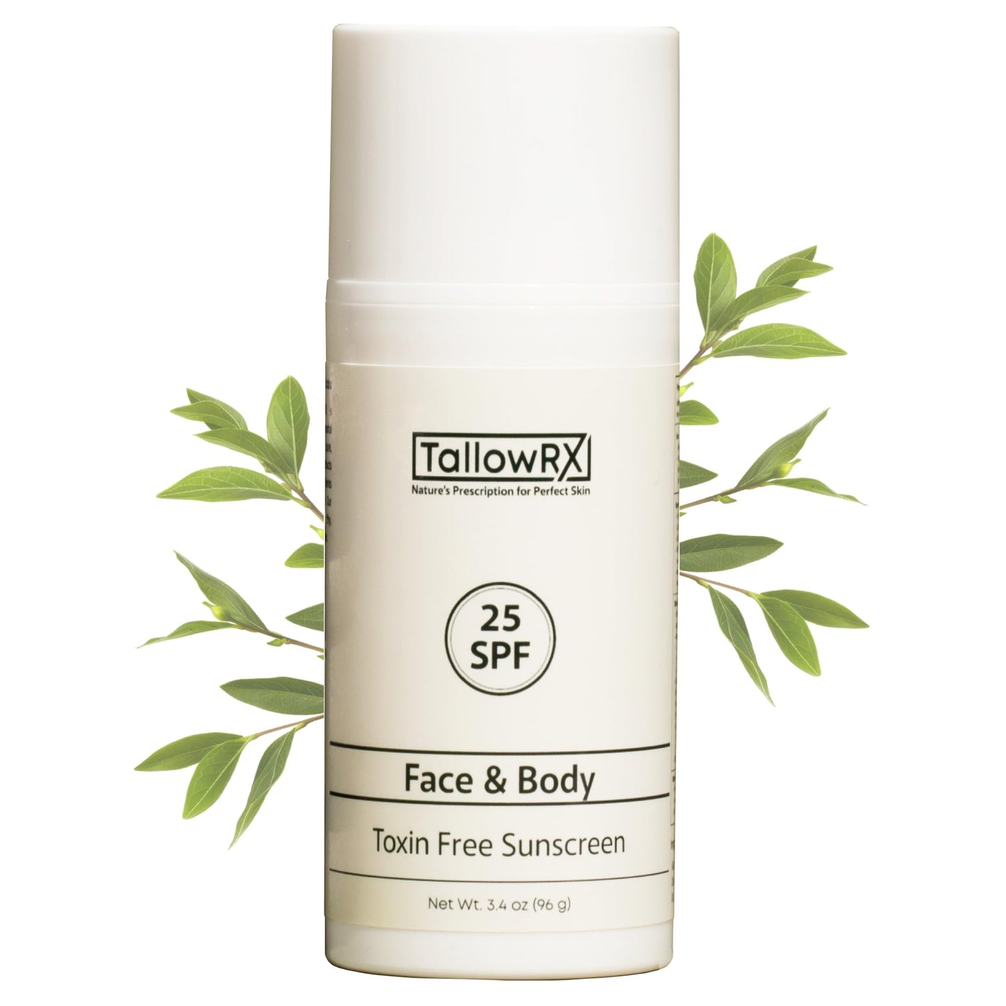 TALLOWRX SPF 25 Mineral Sunscreen – Reef-Safe, Non-Nano Zinc Oxide, Red Raspberry & Vitamin E | 3.4 oz
