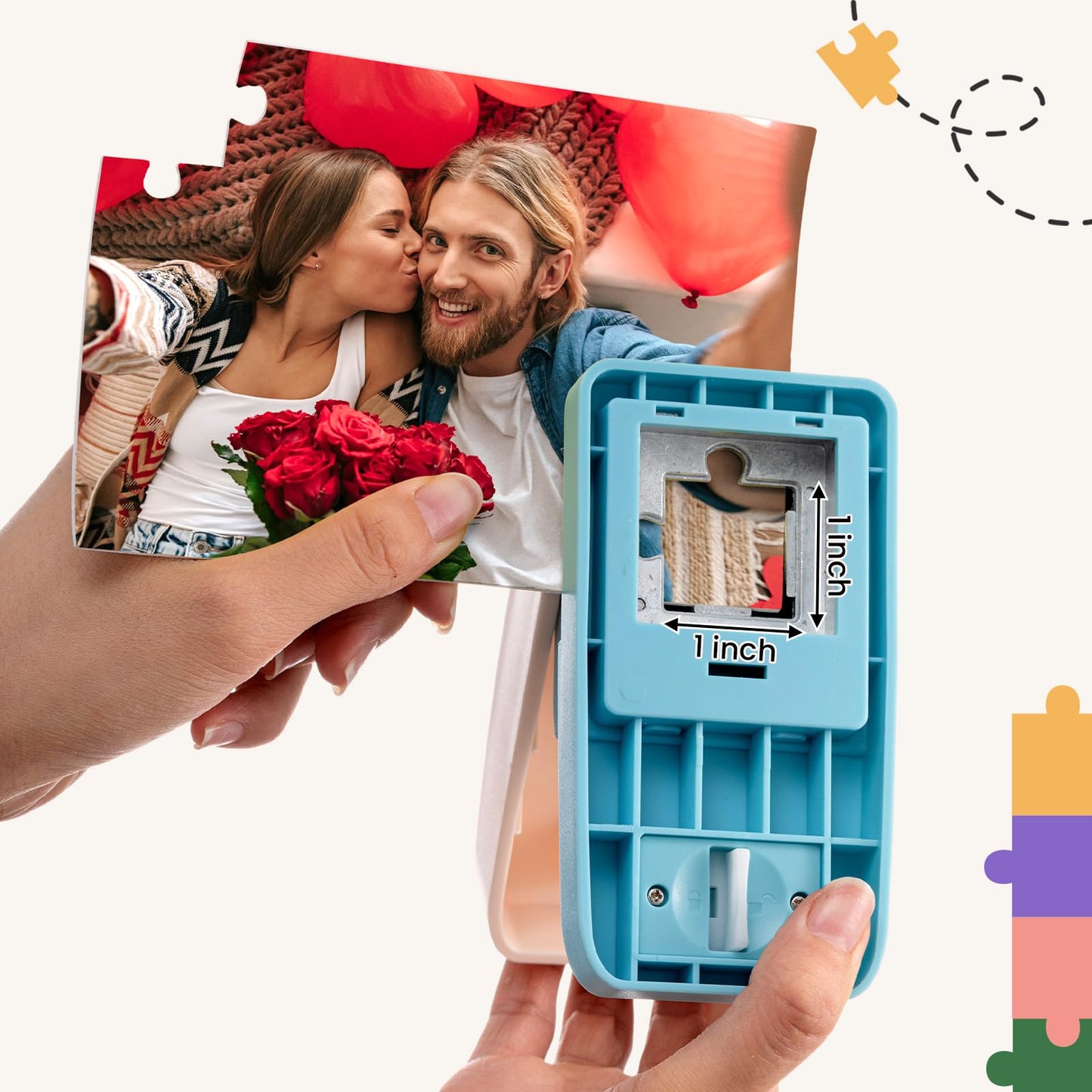 Talltalk DIY Photo Puzzle Punch Maker Set – 4x6 Inch Custom Jigsaw Cutter with Foam Sheets & Storage Bags