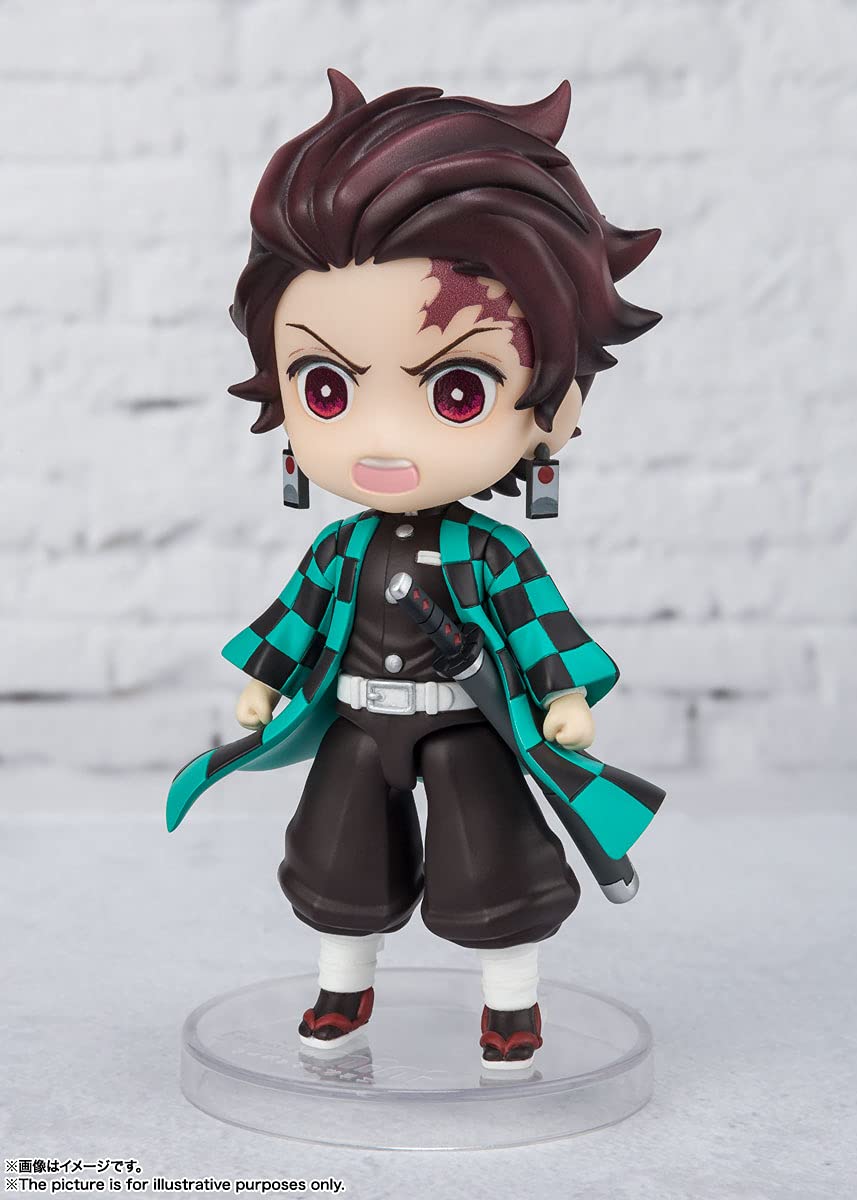 TAMASHII NATIONS Bandai Demon Slayer Tanjiro Water Breathing FIGUARTS Mini AF – Palm-Sized Collectible Figure