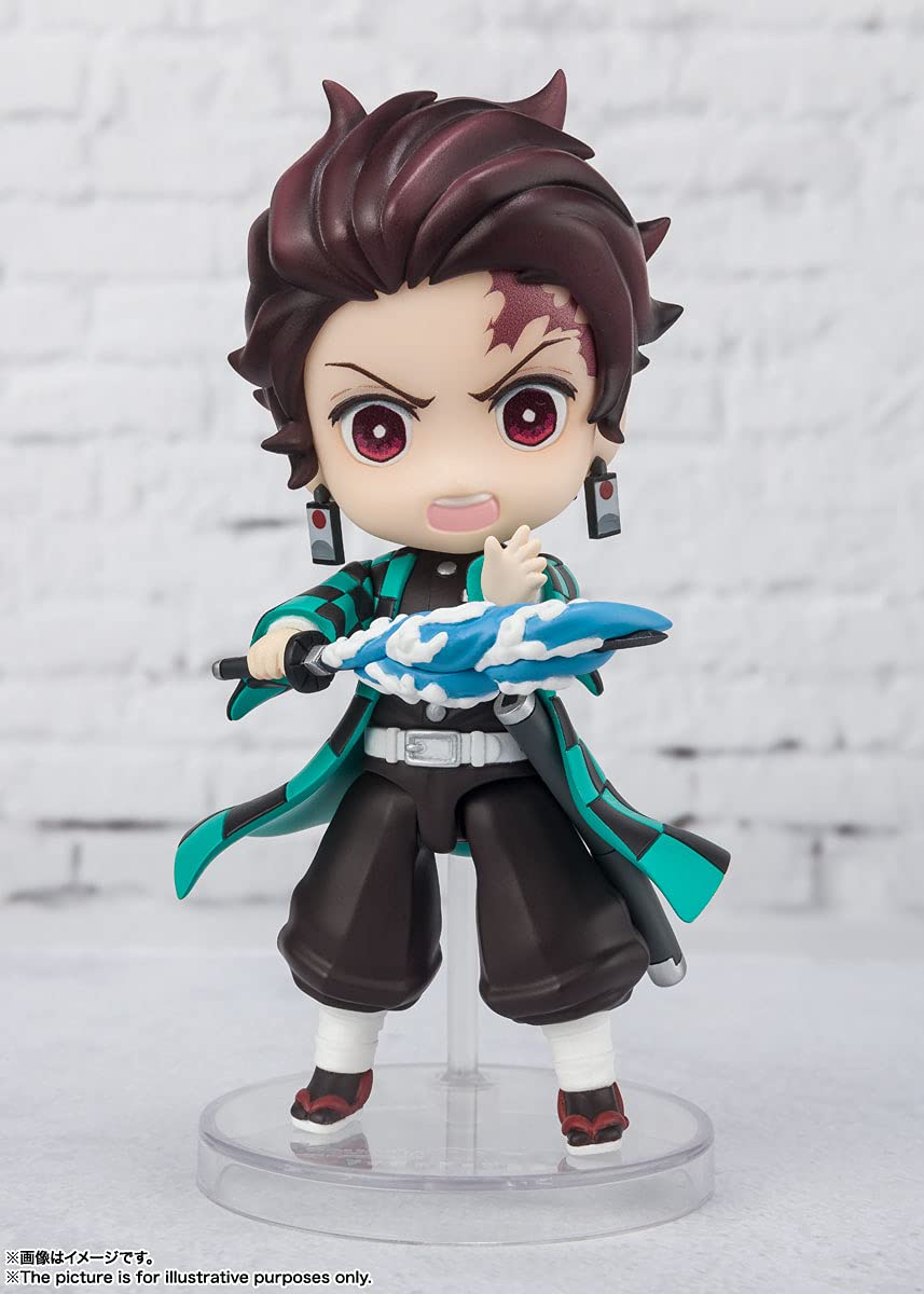 TAMASHII NATIONS Bandai Demon Slayer Tanjiro Water Breathing FIGUARTS Mini AF – Palm-Sized Collectible Figure