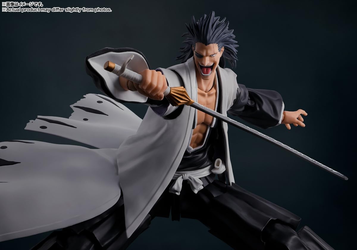 TAMASHII NATIONS Bleach Kenpachi Zaraki S.H.Figuarts Figure – 6.7-Inch Officially Licensed
