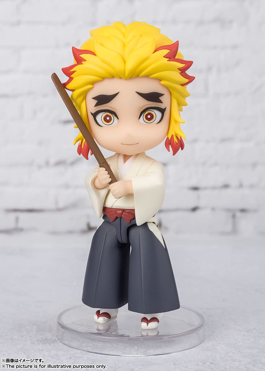 TAMASHII NATIONS Bandai Demon Slayer Mugen Train Senjuro Rengoku Figuarts Mini AF – Collectible Figure