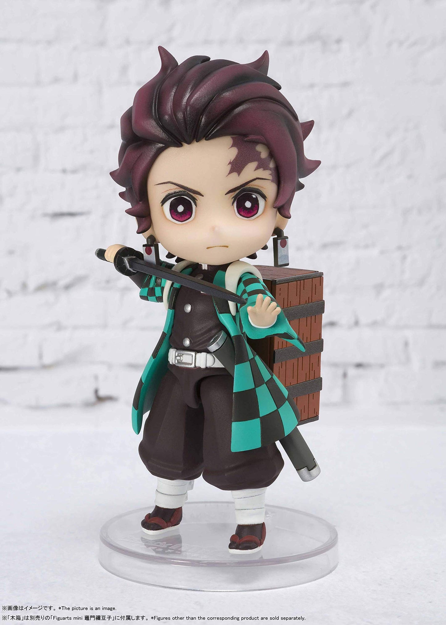 TAMASHII NATIONS Demon Slayer Kamado Tanjiro Figuarts Mini Figure - Palm-Size Collectible