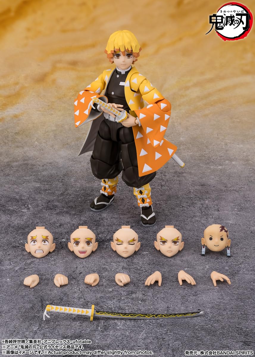 Tamashii Nations Demon Slayer Zenitsu Agatsuma S.H.Figuarts Action Figure