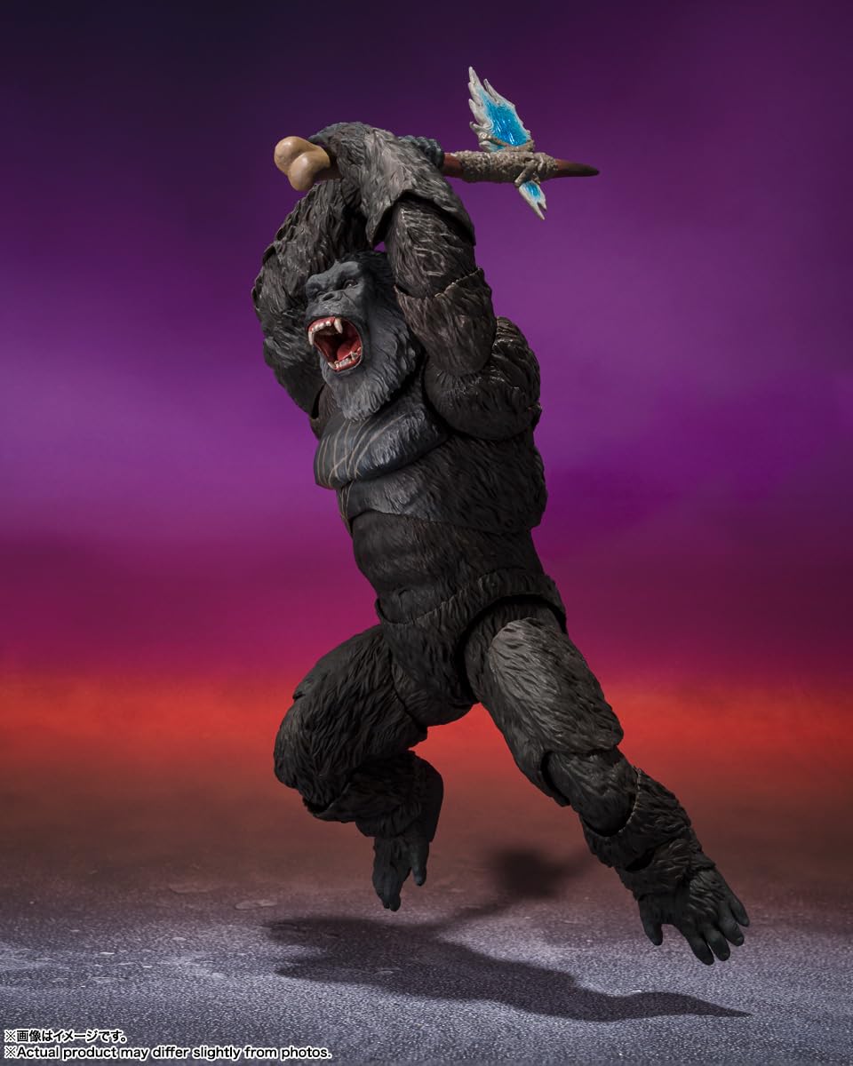 TAMASHII NATIONS Kong S.H.MonsterArts Figure — Godzilla x Kong: The New Empire (Officially Licensed)