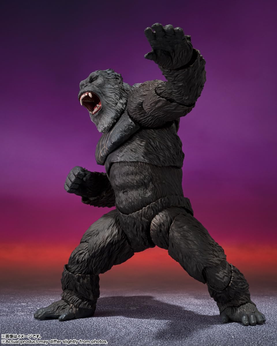 TAMASHII NATIONS Kong S.H.MonsterArts Figure — Godzilla x Kong: The New Empire (Officially Licensed)