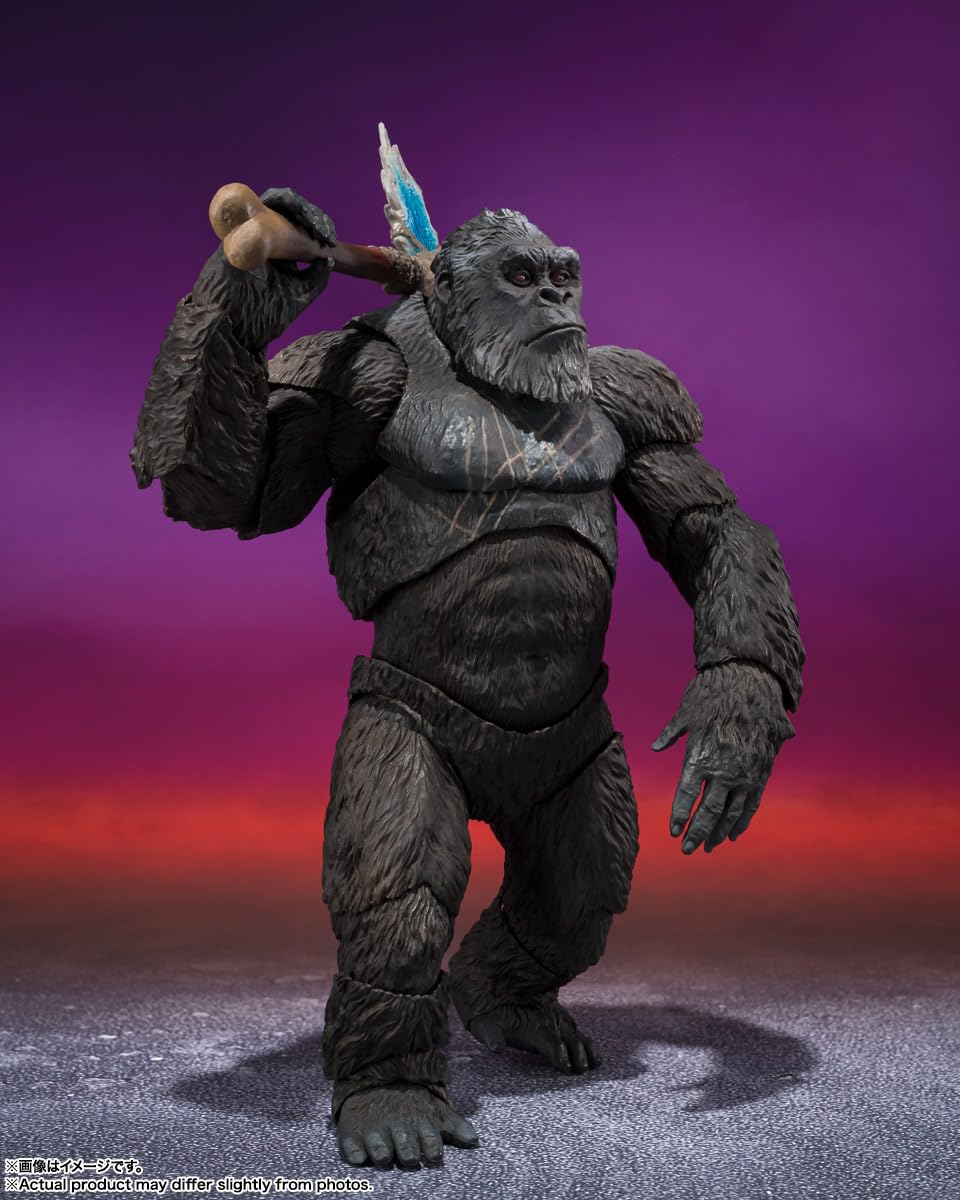 TAMASHII NATIONS Kong S.H.MonsterArts Figure — Godzilla x Kong: The New Empire (Officially Licensed)