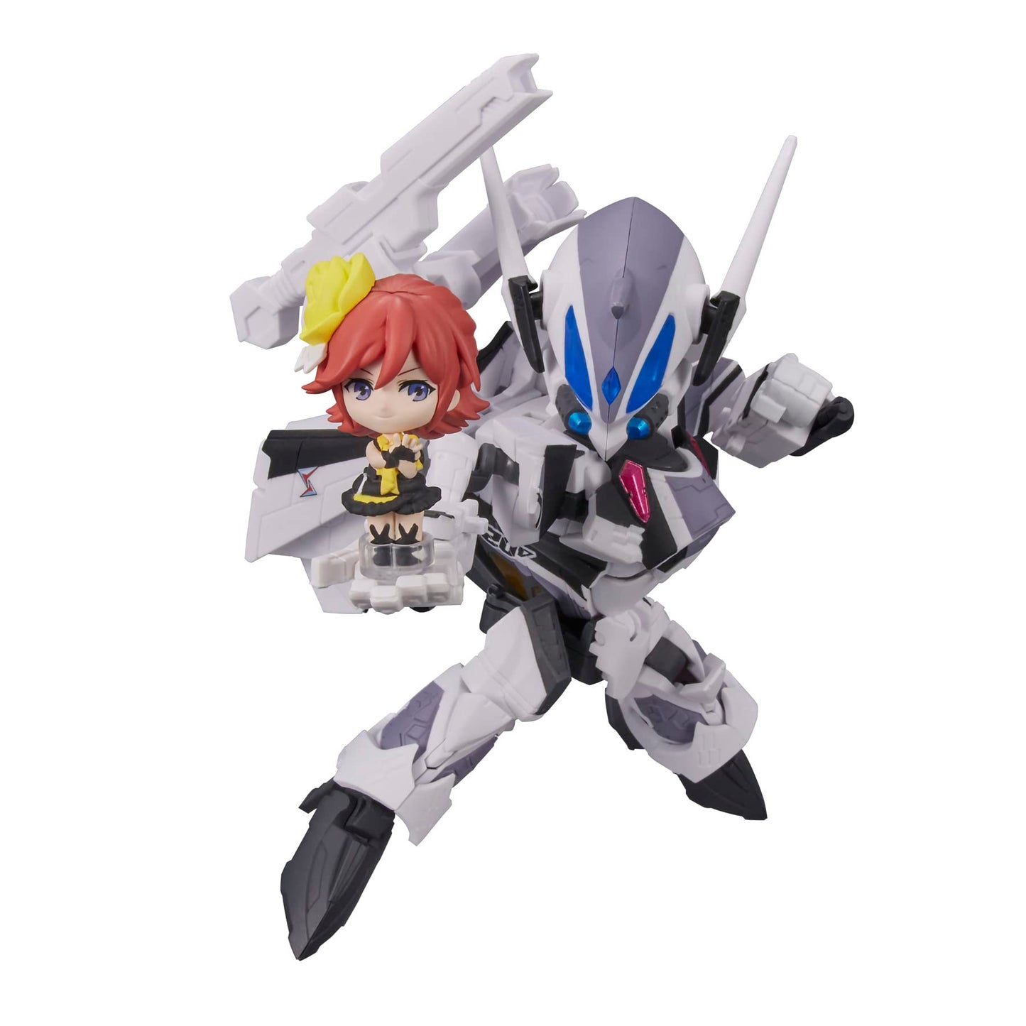 TAMASHII NATIONS Macross Delta VF-31F Siegfried (Messer Use) with Kaname Buccaneer – Tiny Session Figure
