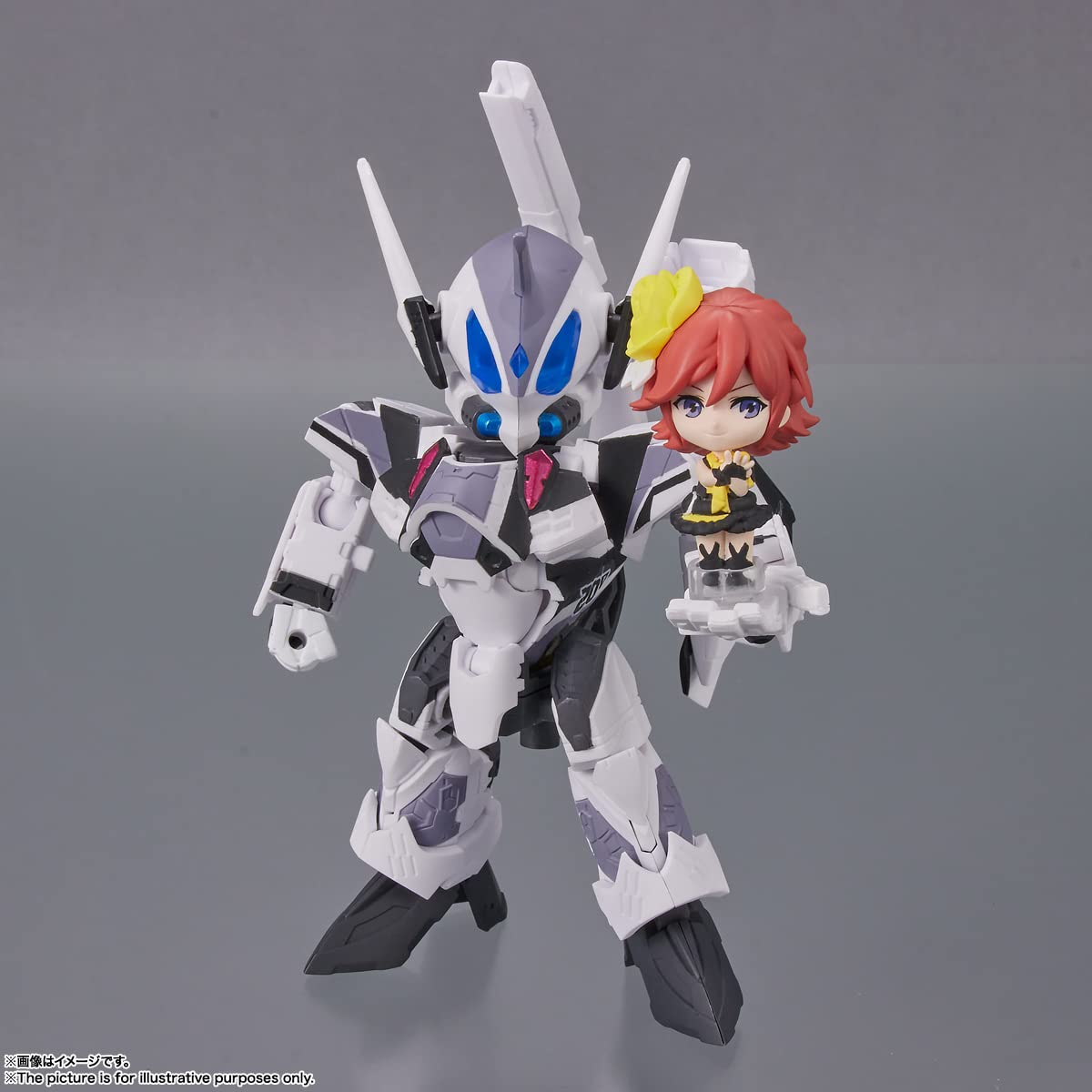 TAMASHII NATIONS Macross Delta VF-31F Siegfried (Messer Use) with Kaname Buccaneer – Tiny Session Figure