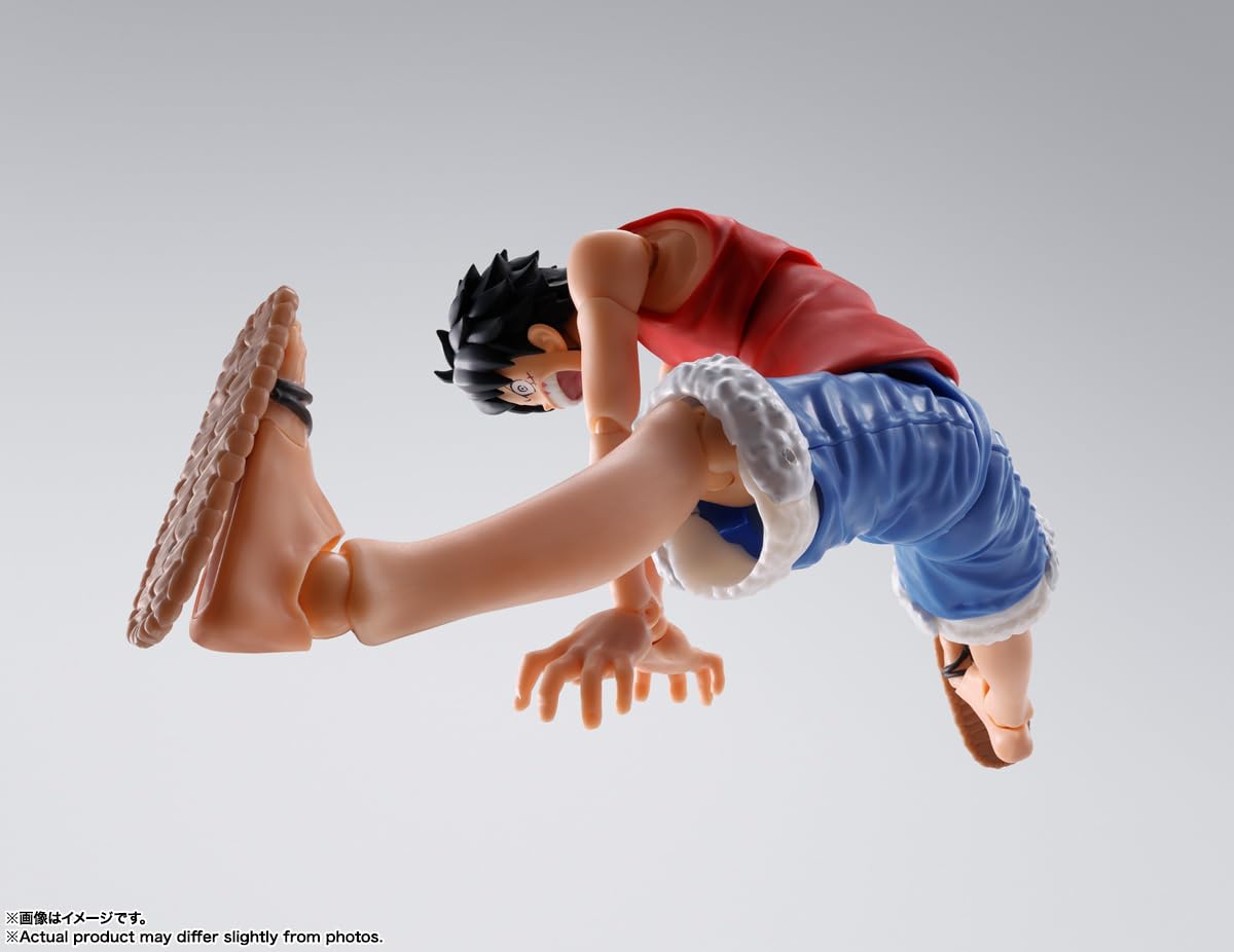 TAMASHII NATIONS Monkey D. Luffy Romance Dawn S.H.Figuarts Action Figure | One Piece Collectible