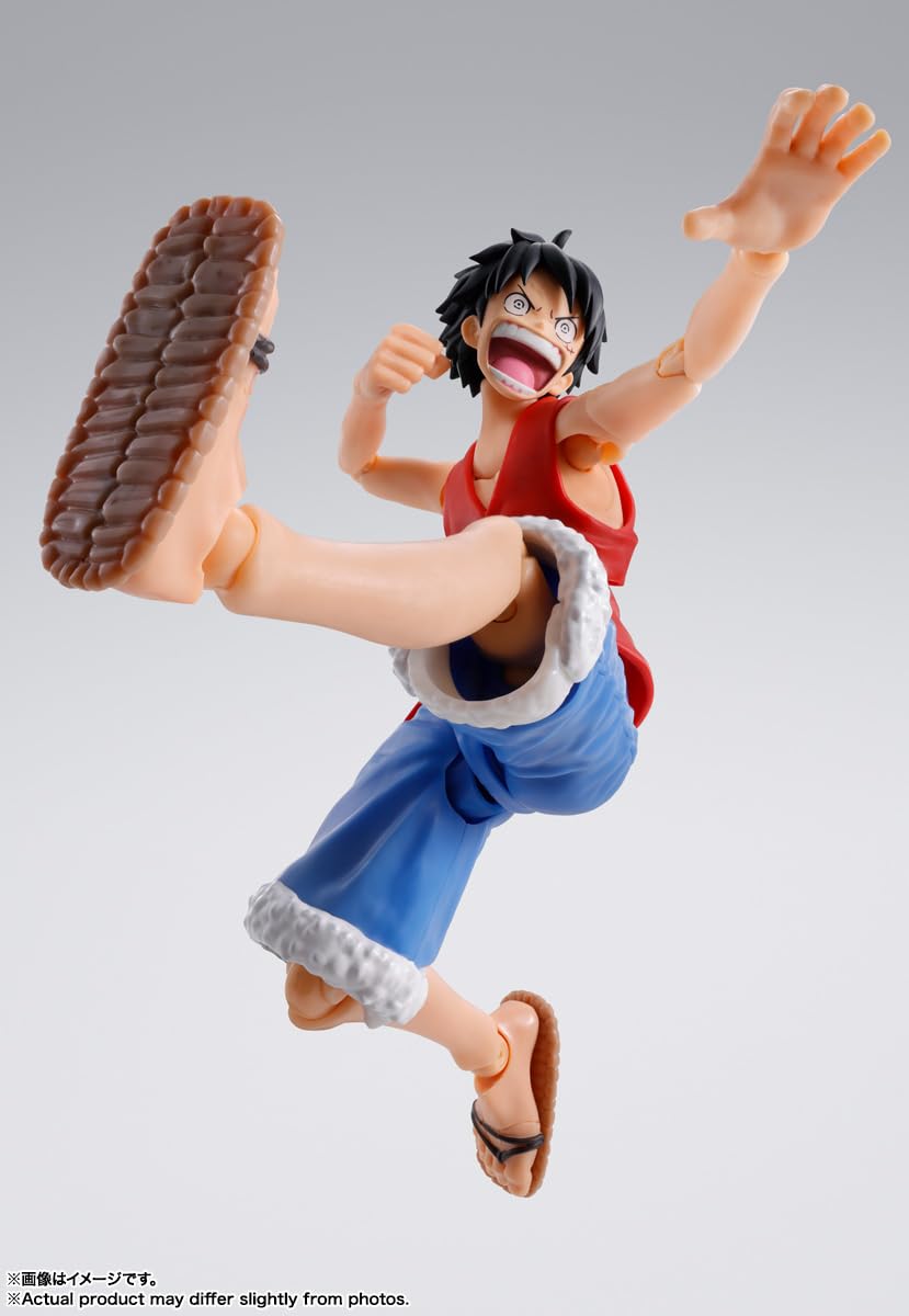 TAMASHII NATIONS Monkey D. Luffy Romance Dawn S.H.Figuarts Action Figure | One Piece Collectible