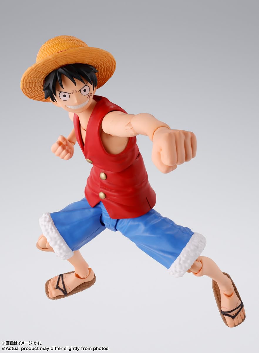 TAMASHII NATIONS Monkey D. Luffy Romance Dawn S.H.Figuarts Action Figure | One Piece Collectible