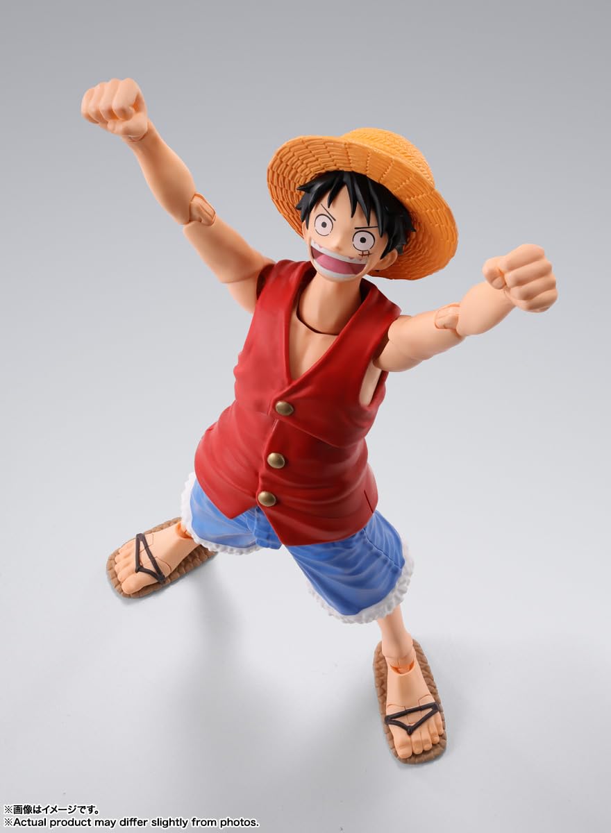 TAMASHII NATIONS Monkey D. Luffy Romance Dawn S.H.Figuarts Action Figure | One Piece Collectible