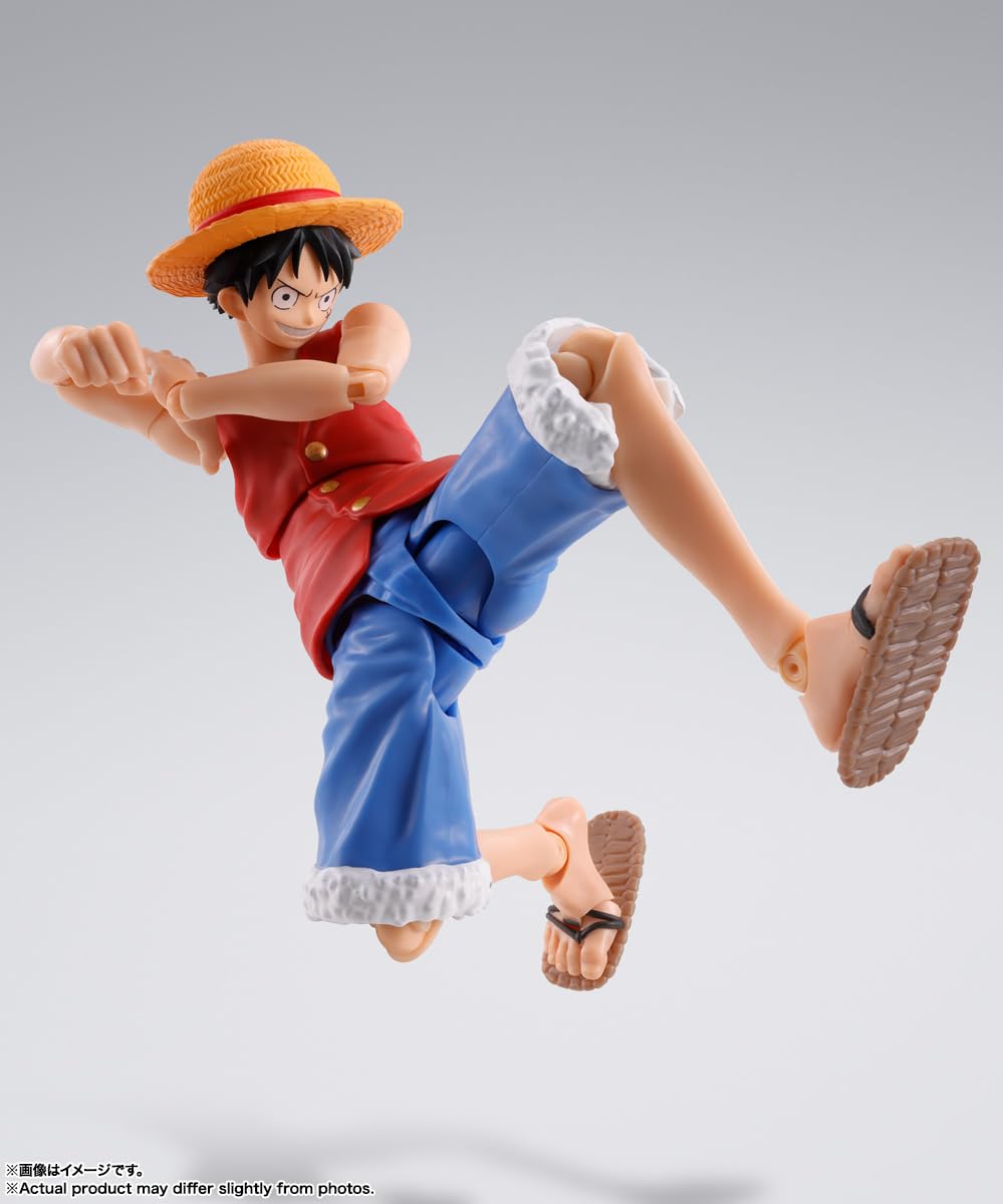 TAMASHII NATIONS Monkey D. Luffy Romance Dawn S.H.Figuarts Action Figure | One Piece Collectible