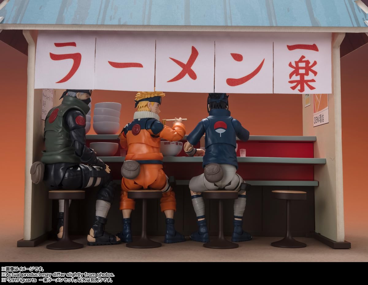 Tamashii Nations Naruto Ichiraku Ramen Set | S.H.Figuarts Action Figure Display