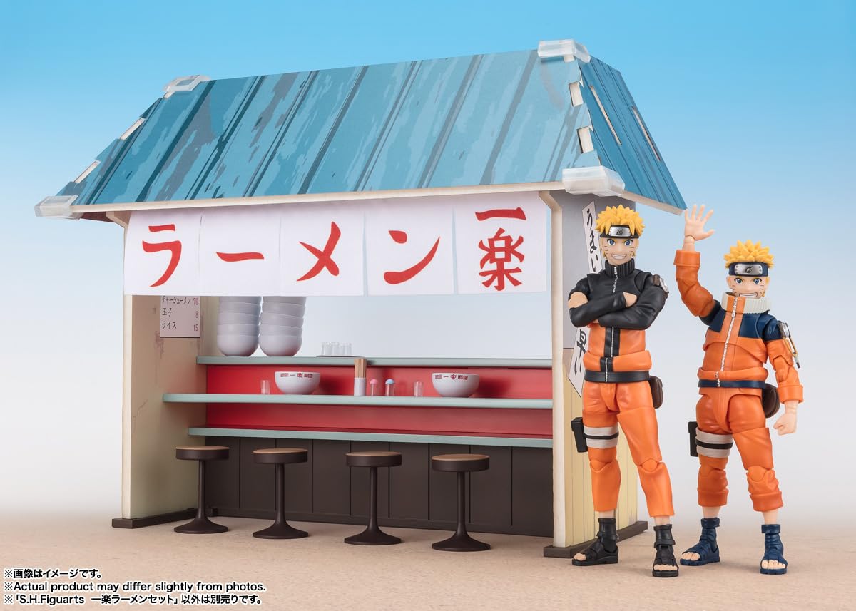 Tamashii Nations Naruto Ichiraku Ramen Set | S.H.Figuarts Action Figure Display