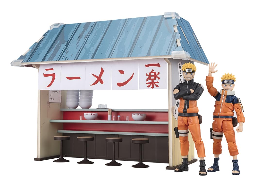 Tamashii Nations Naruto Ichiraku Ramen Set | S.H.Figuarts Action Figure Display